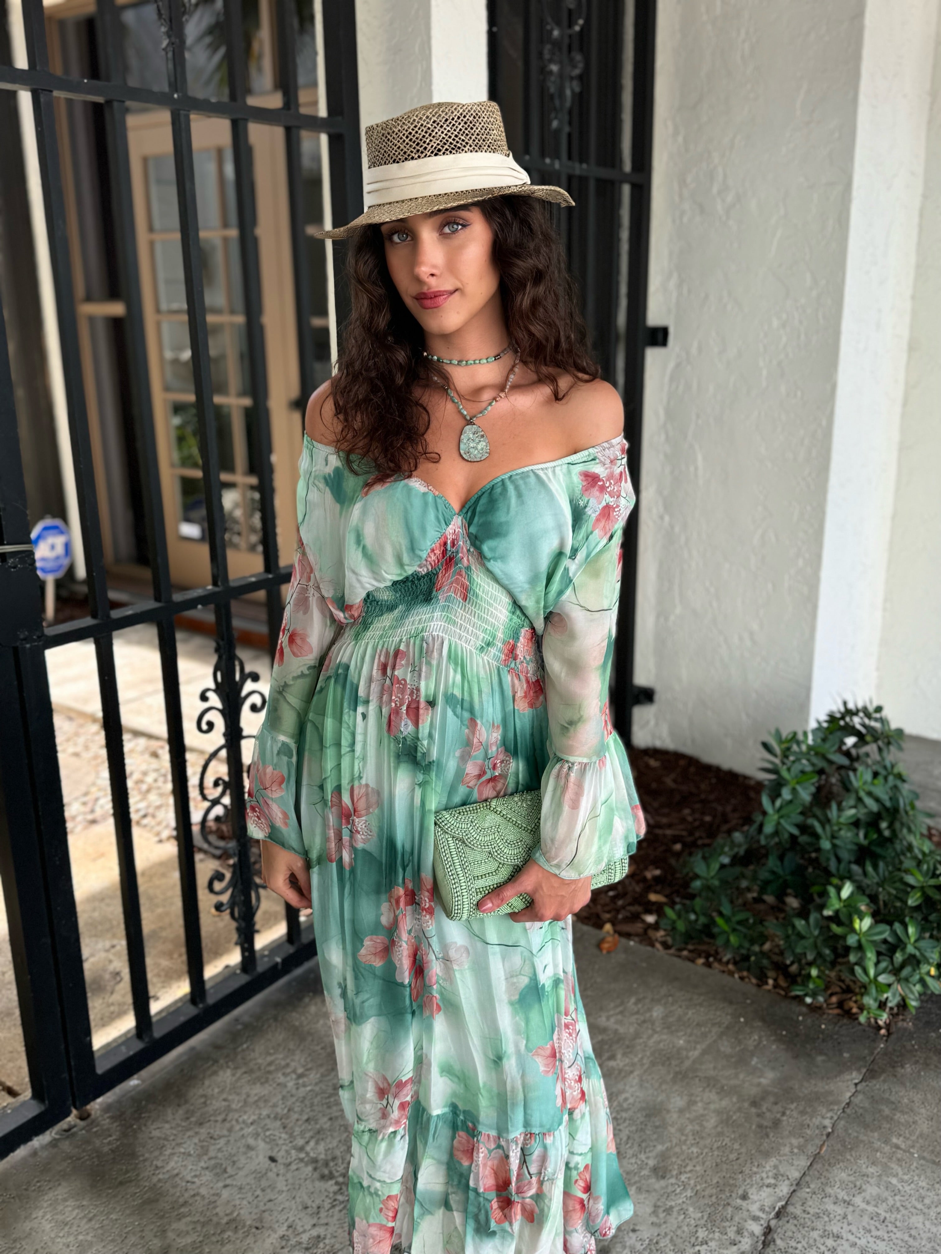 cherry blossom silk dress Reformation Tiffani Silk Dress | Pink