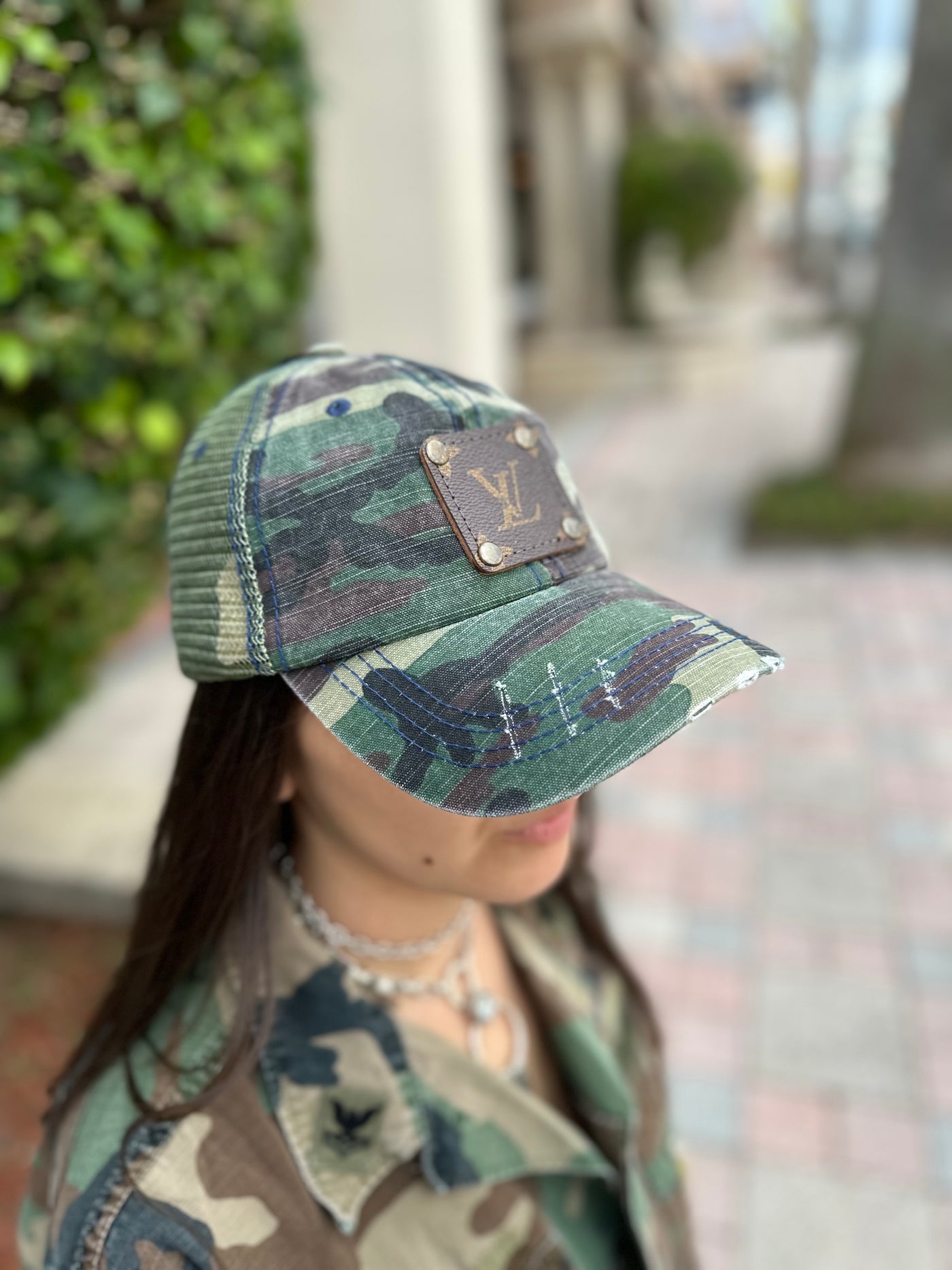 Upcycled Camo Baseball Hat