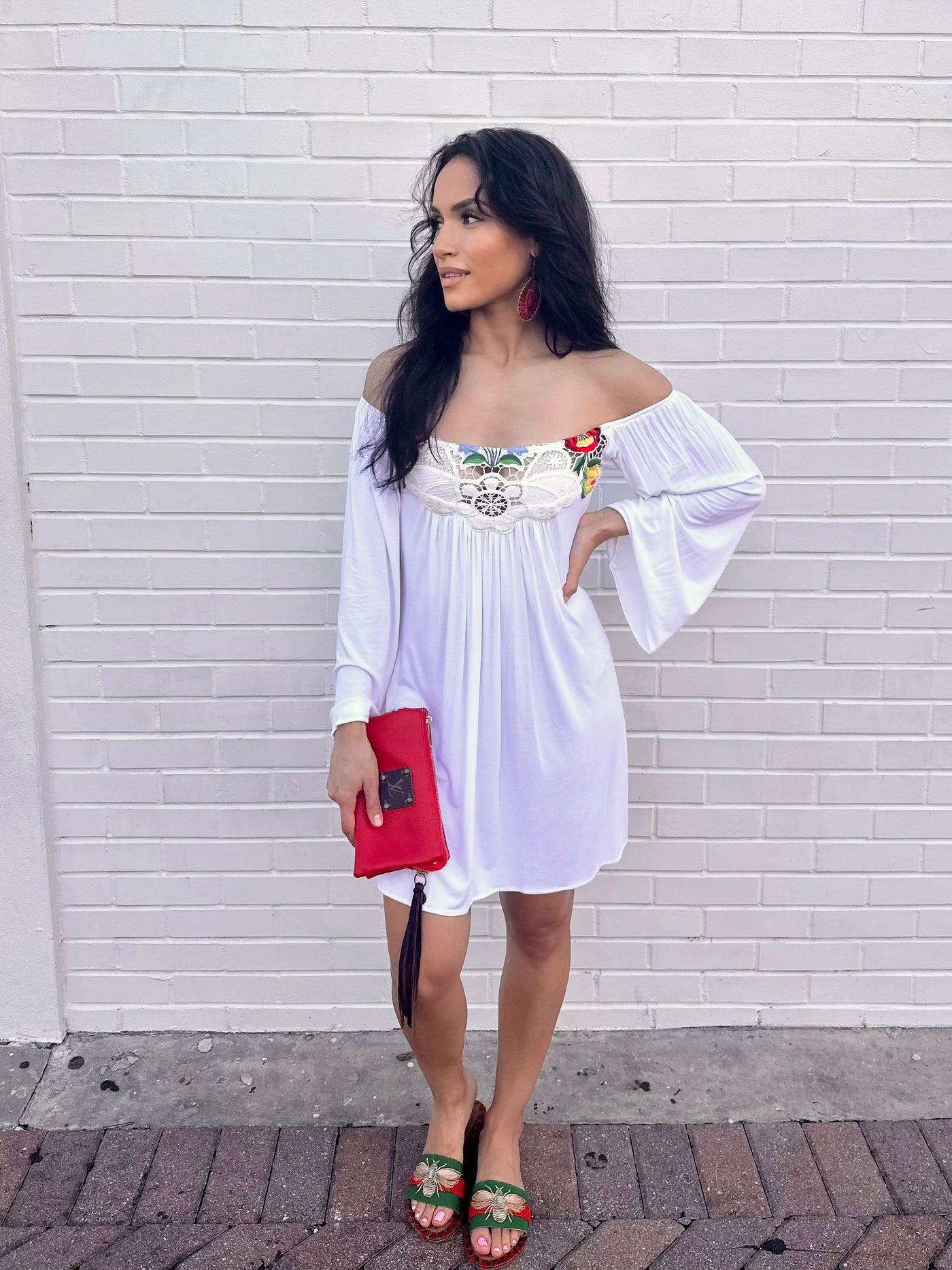 Caterina Off the Shoulder Mini Dress