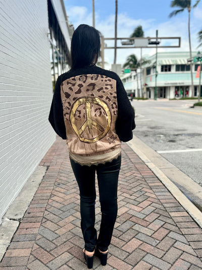 Golden Peace Zip Up Jacket