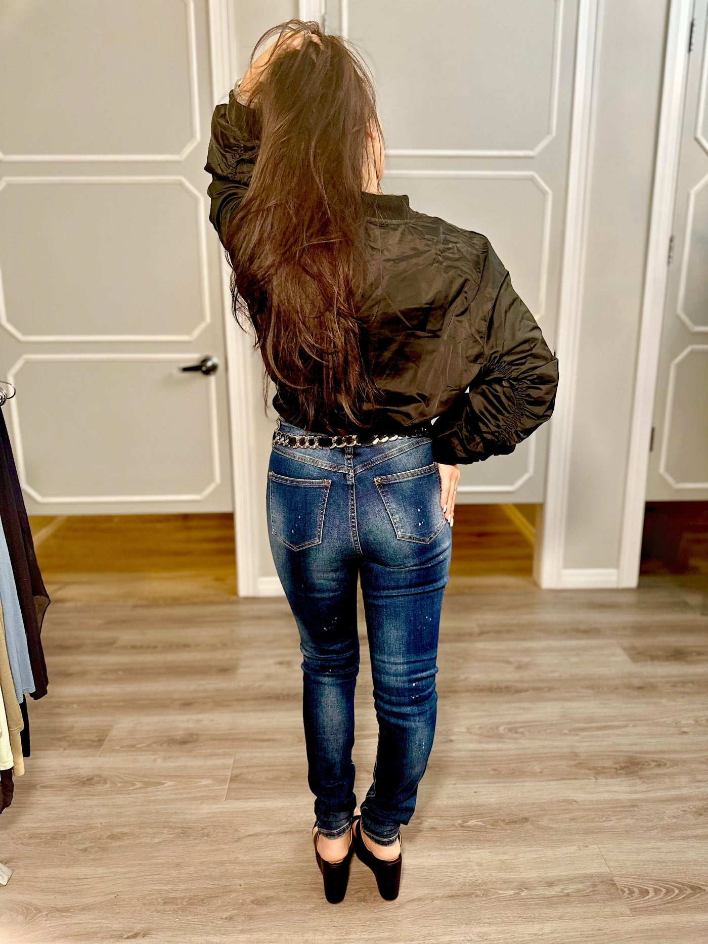 Carla Cropped Bomber Jacket