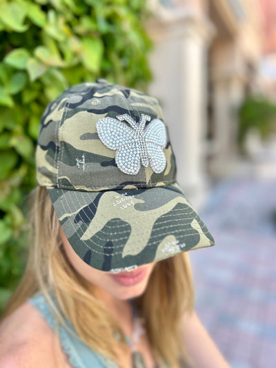 Pearl Butterfly Baseball Hat