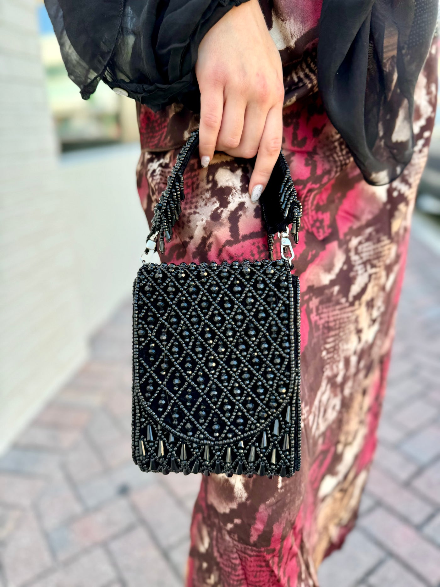 New Years Embellished Hardshell Mini Bag