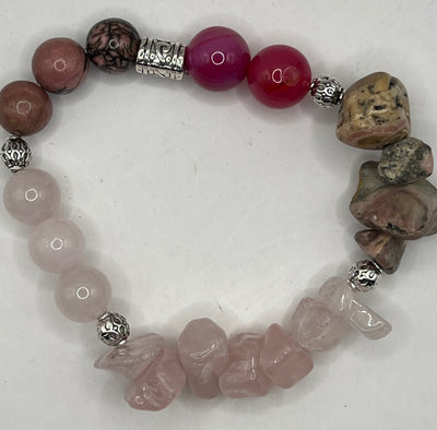 Stunning Prudence Pink Agate Bracelet