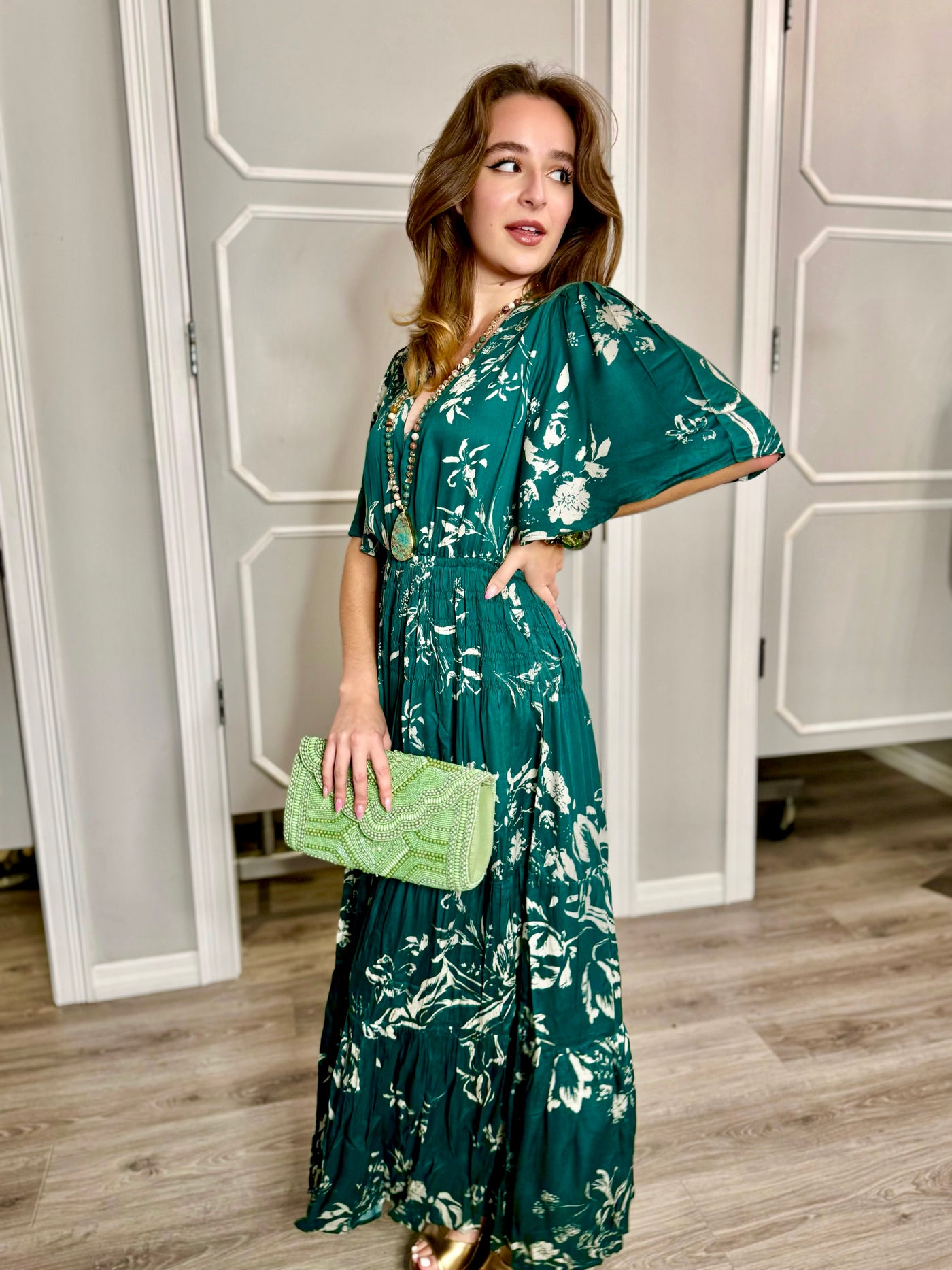 Jade Garden Maxi Dress