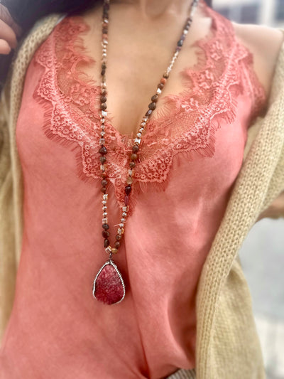 Chianti Druzy Stone Necklace