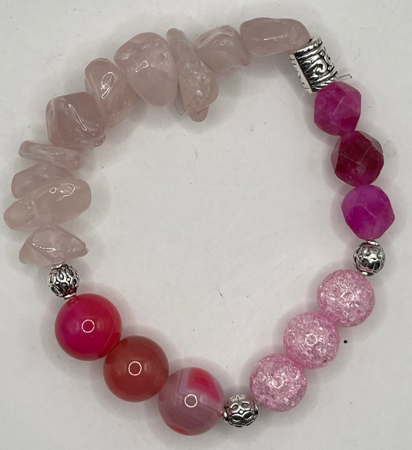 Stunning Prudence Pink Agate Bracelet
