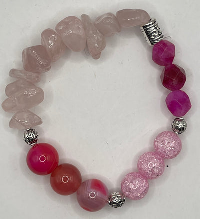Stunning Prudence Pink Agate Bracelet