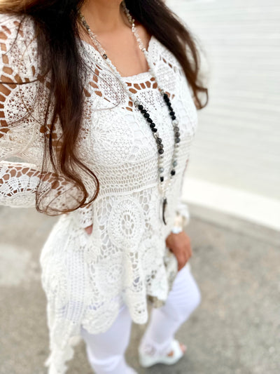 Summer Breeze Crochet Hi-Lo Top