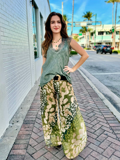 Botanical Garden Silk Blend Pants