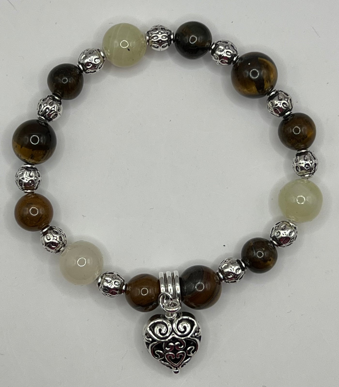 Gorgeous Tiger Eye snd Mountain Jade- the Sassy bracelet