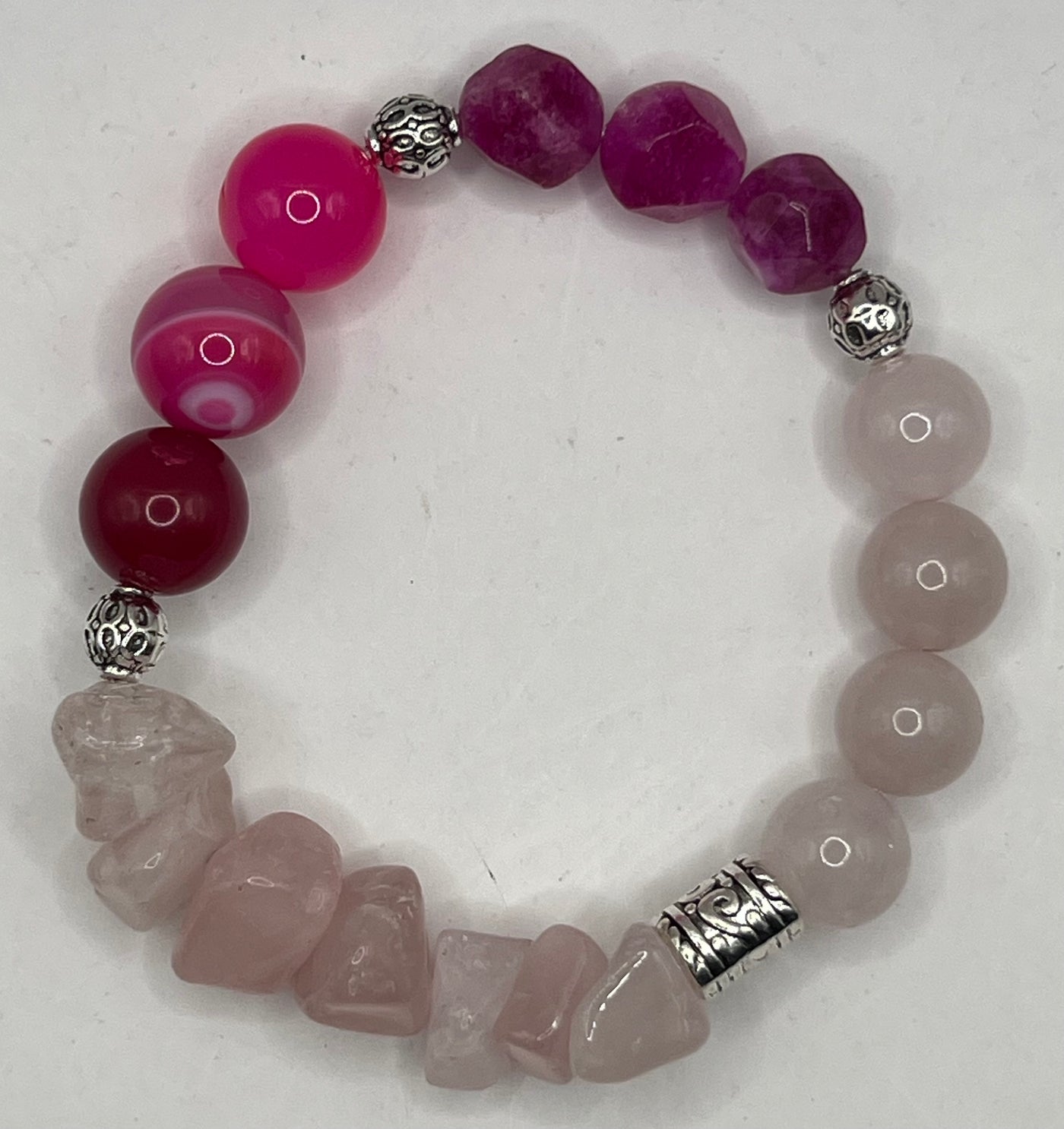 Stunning Prudence Pink Agate Bracelet
