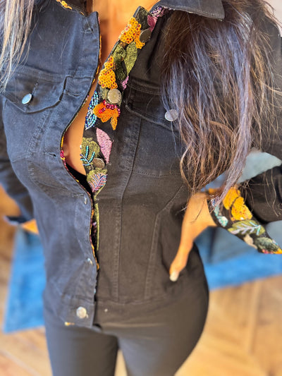 Colorburst Floral Jean Jacket