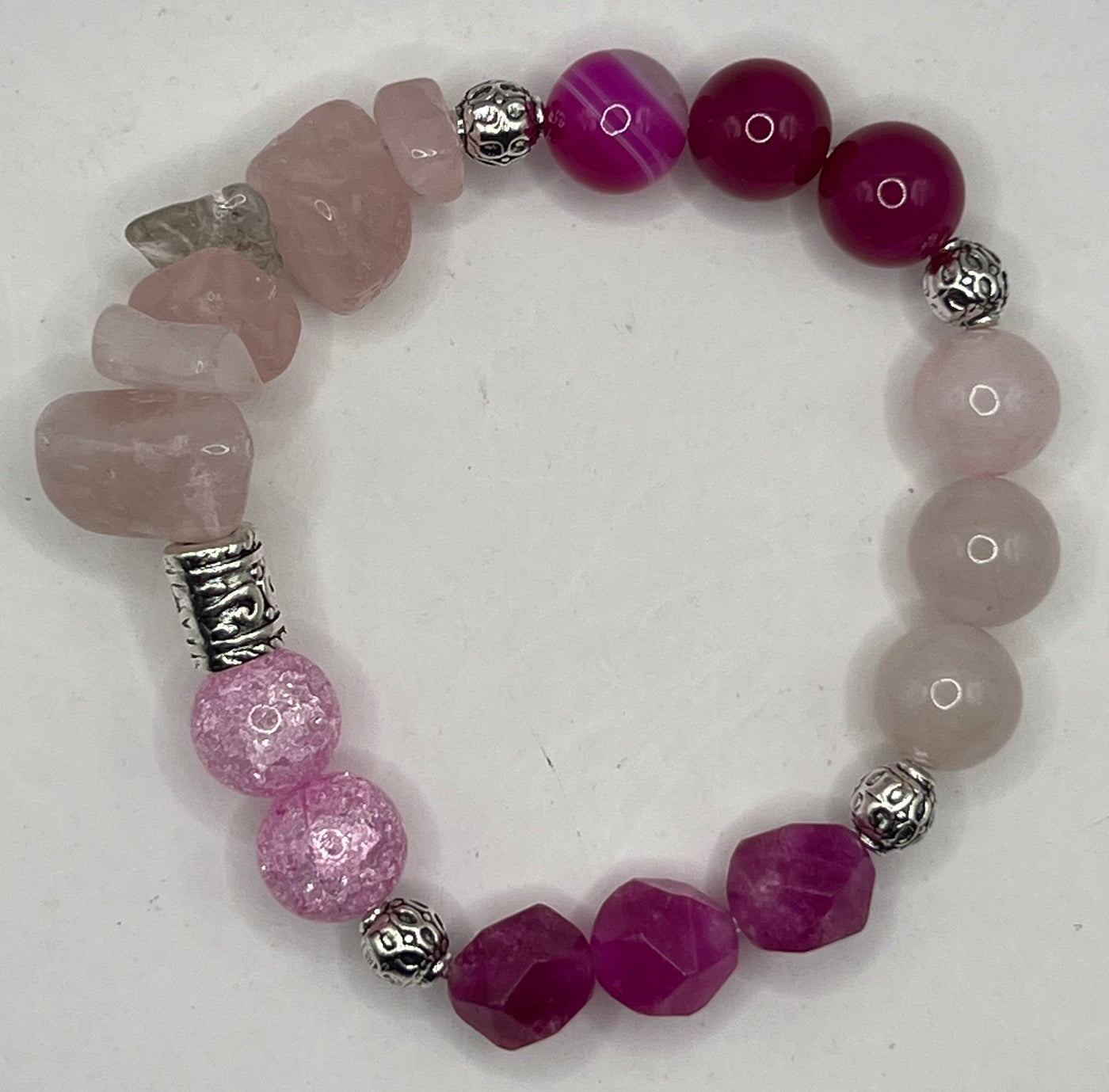 Stunning Prudence Pink Agate Bracelet