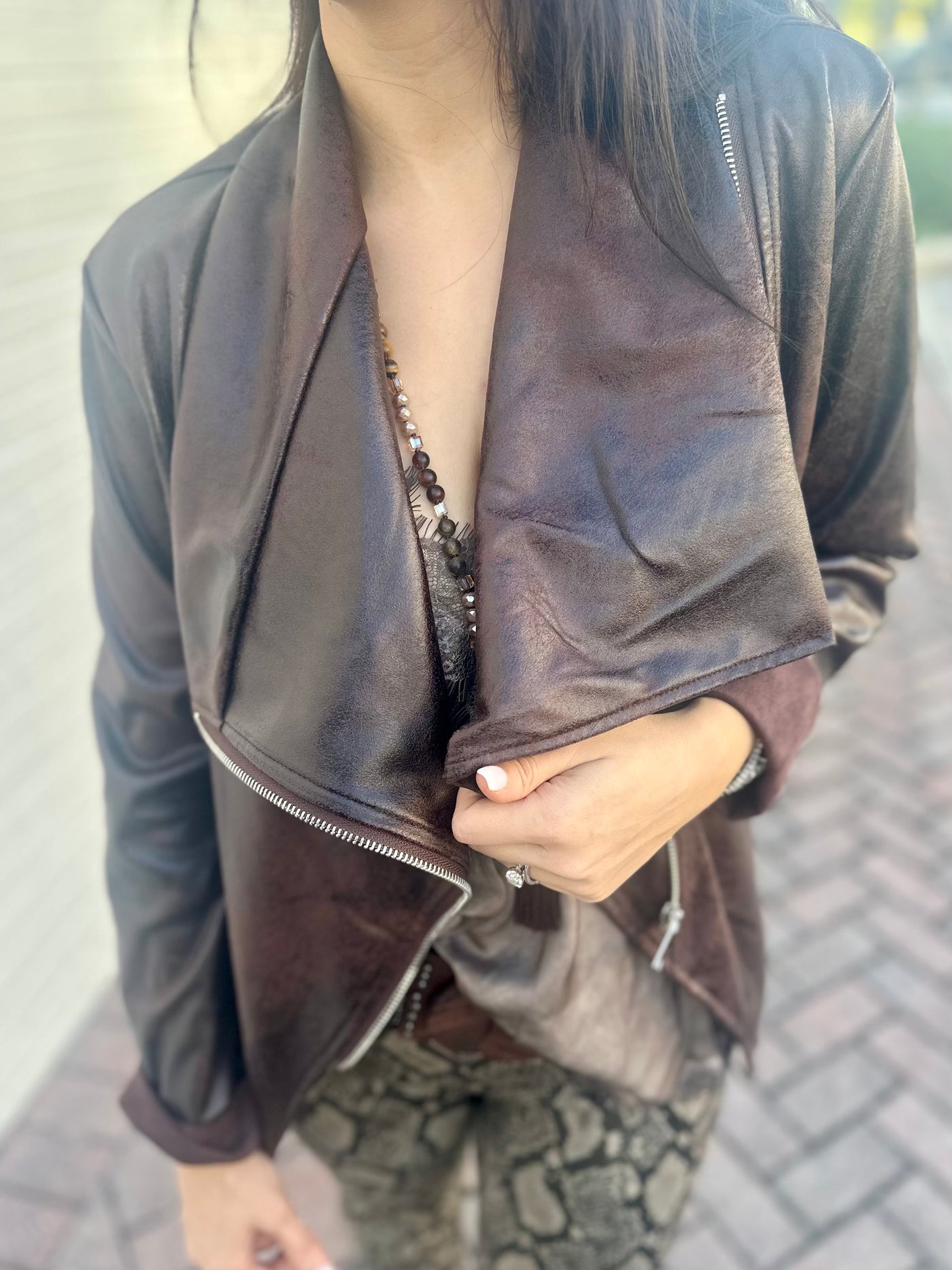 Zoie Faux Leather Jacket