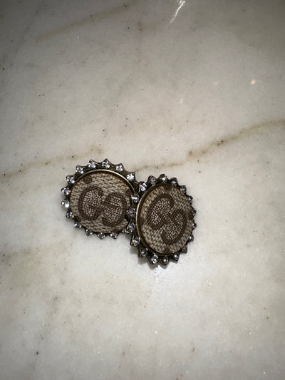 Gianna Upcycled Earrings with Rhinestones