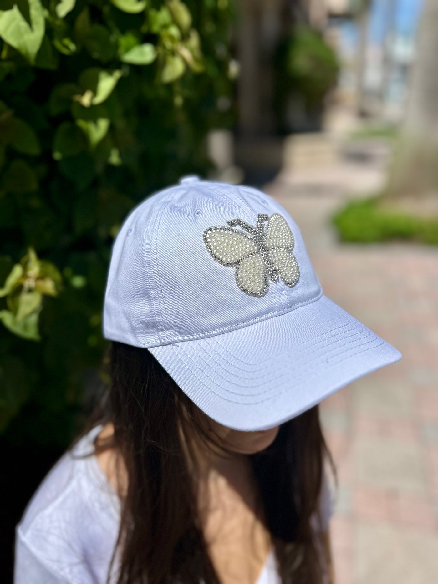 Pearl Butterfly Baseball Hat