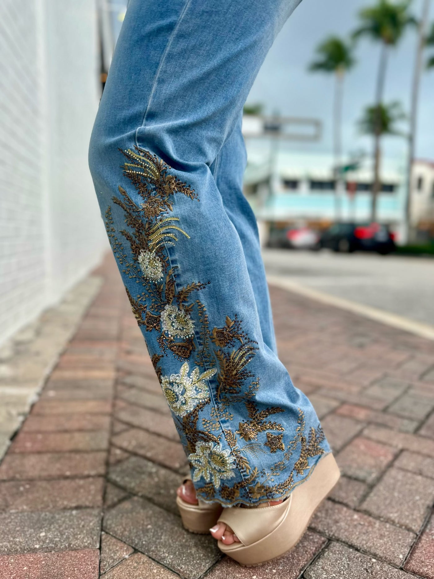 Autumn Flowers Jeans