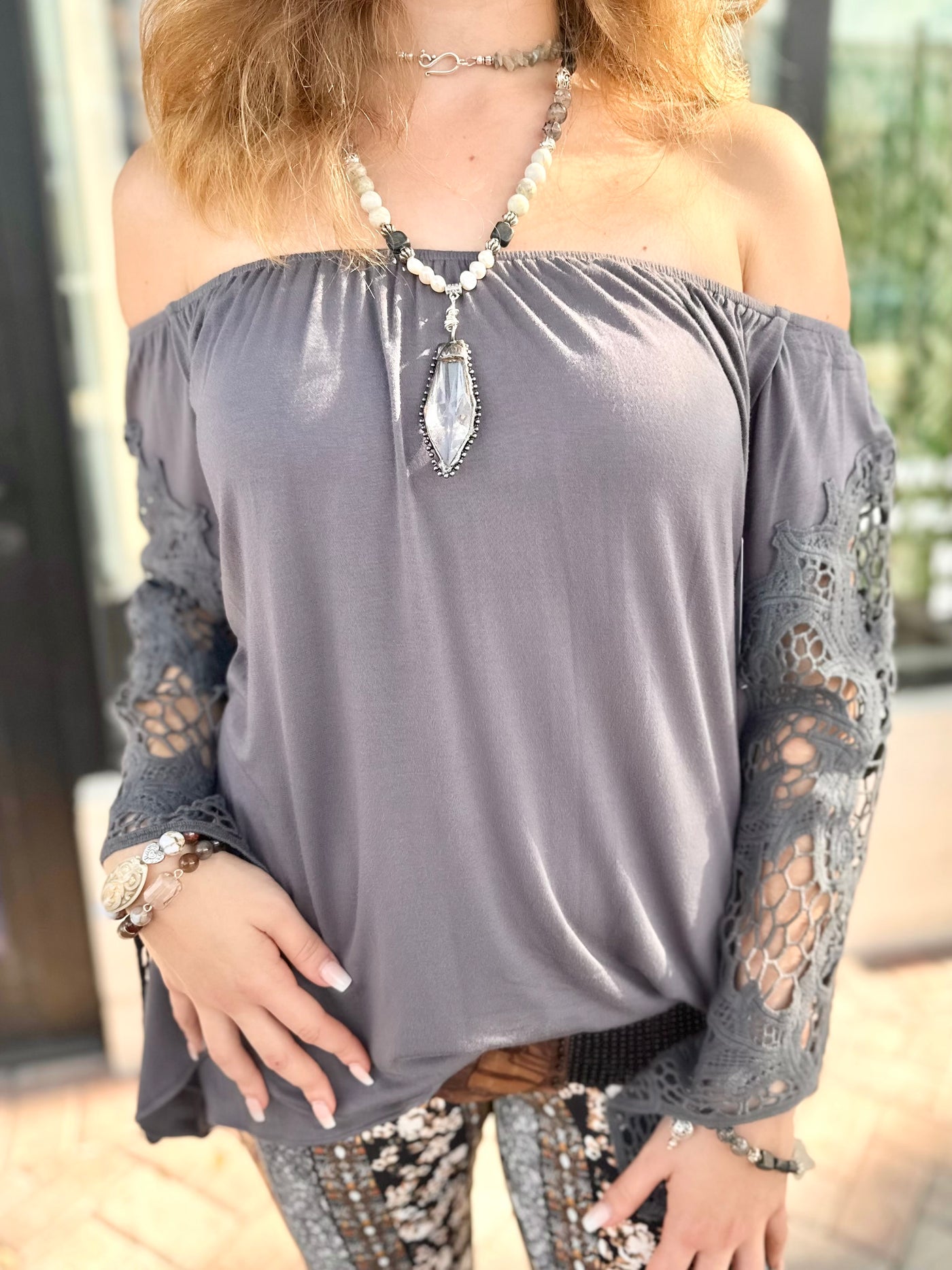 Cara Lace Off the Shoulder Top