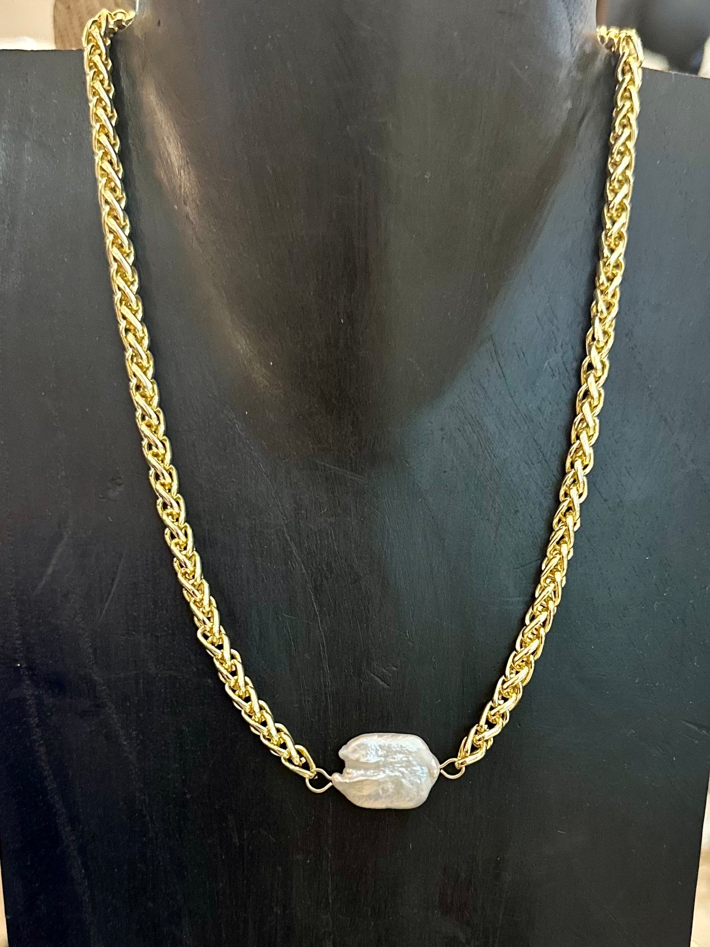 Pearl Choker Chain Necklace