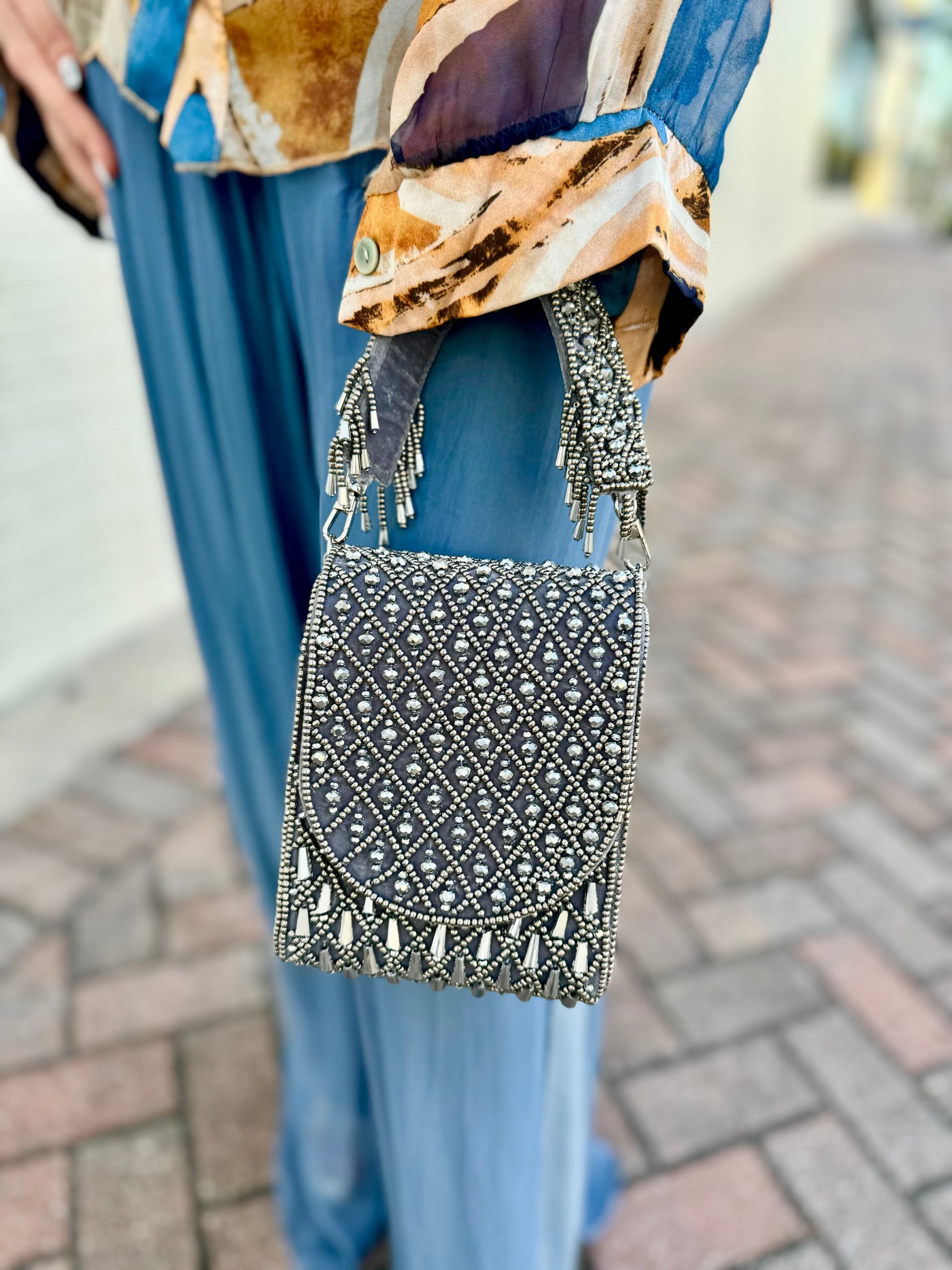 New Years Embellished Hardshell Mini Bag