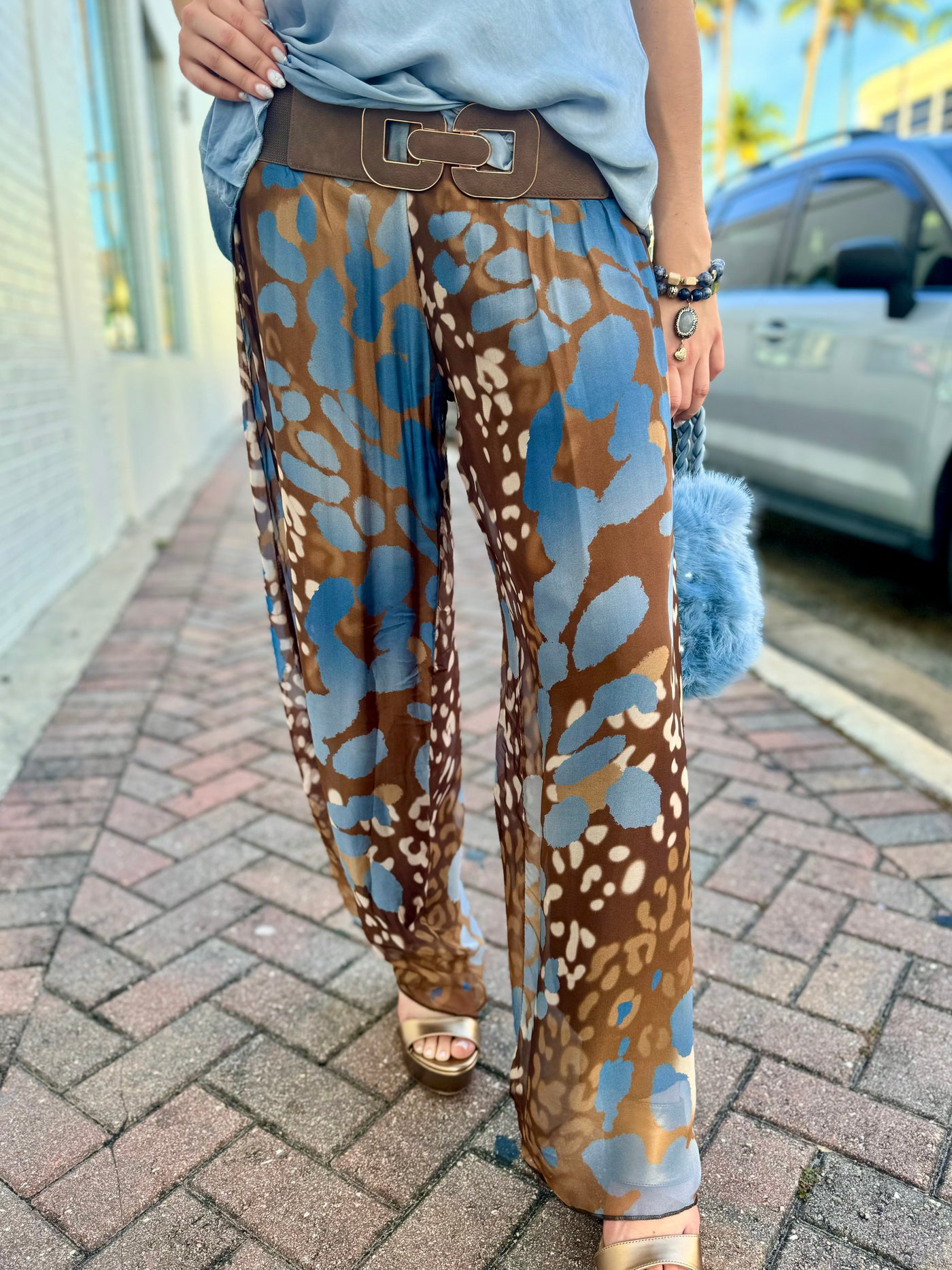 Botanical Garden Silk Blend Pants