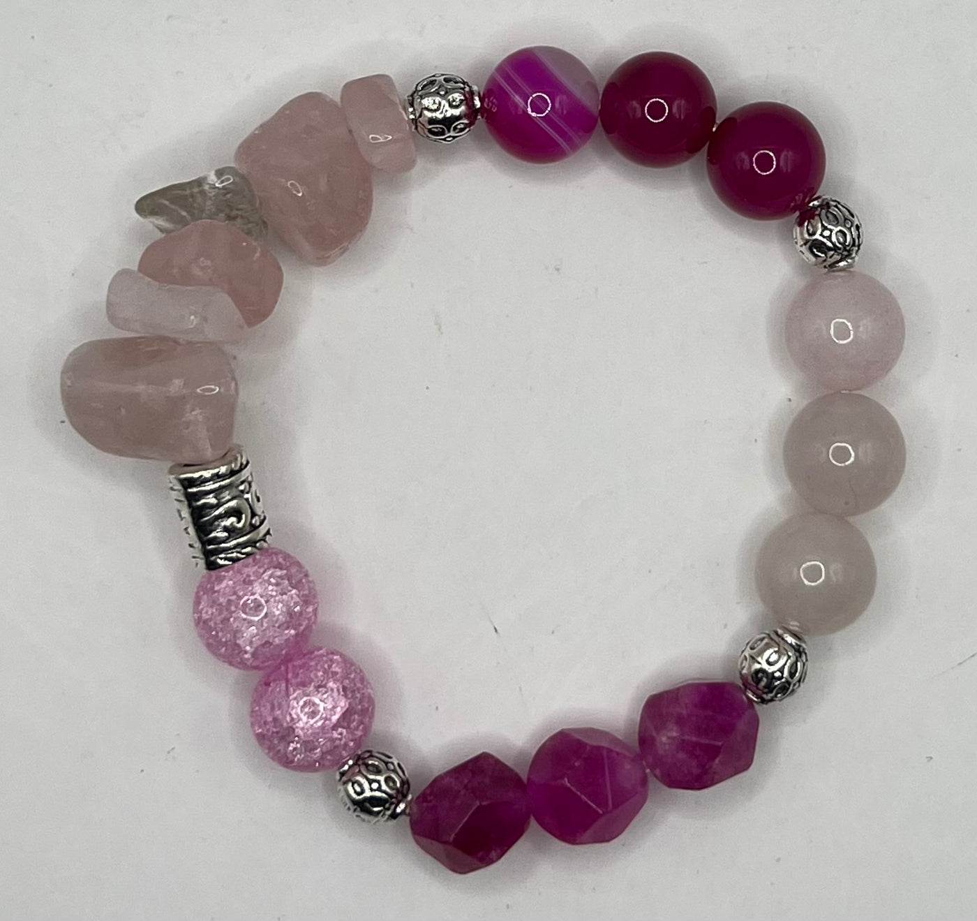 Stunning Prudence Pink Agate Bracelet