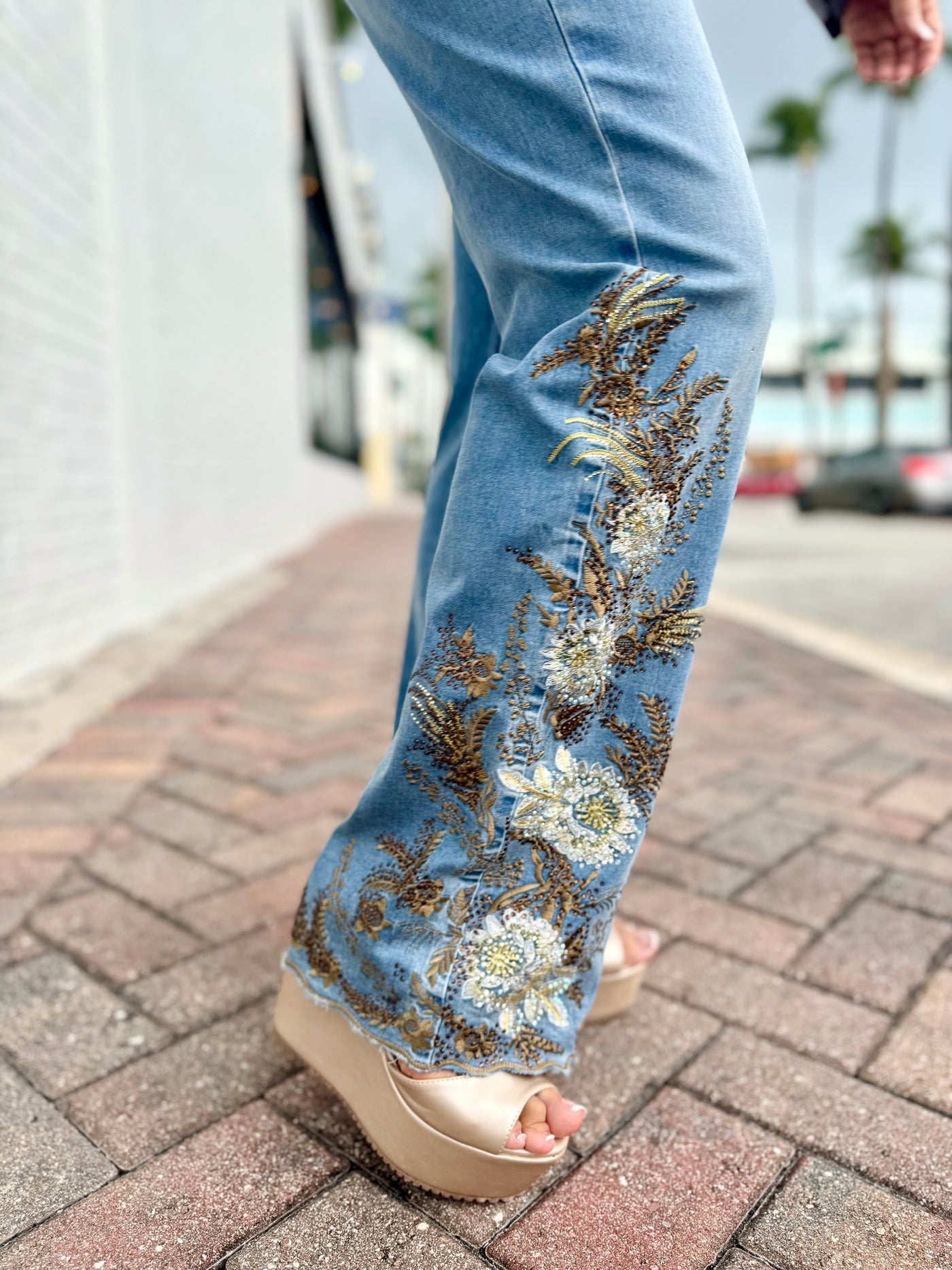 Autumn Flowers Jeans