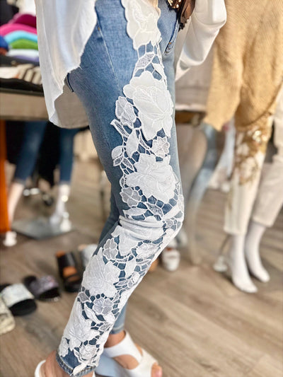 Lovely Lace Stretch Jeans