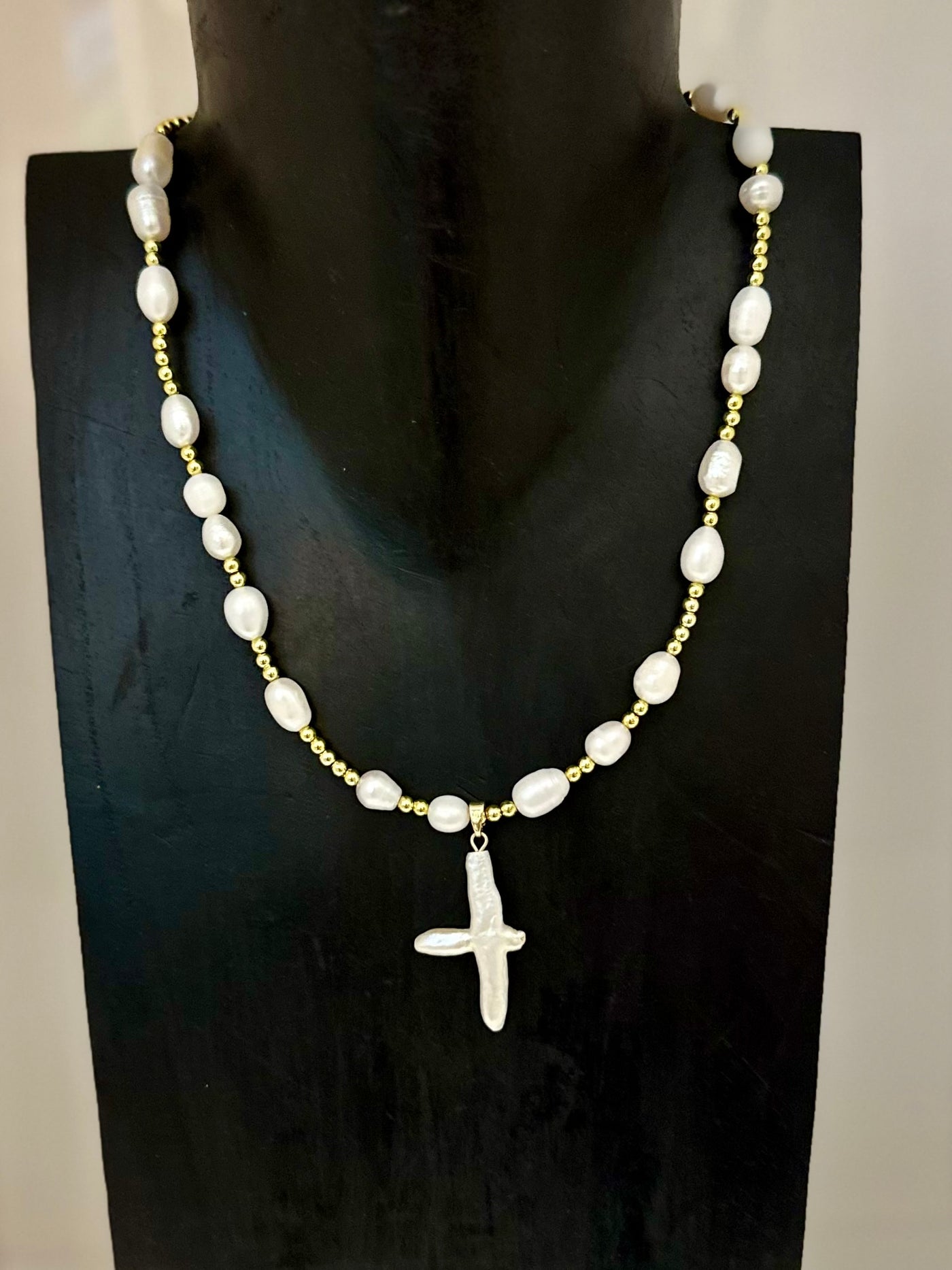 Pearl Cross Necklace