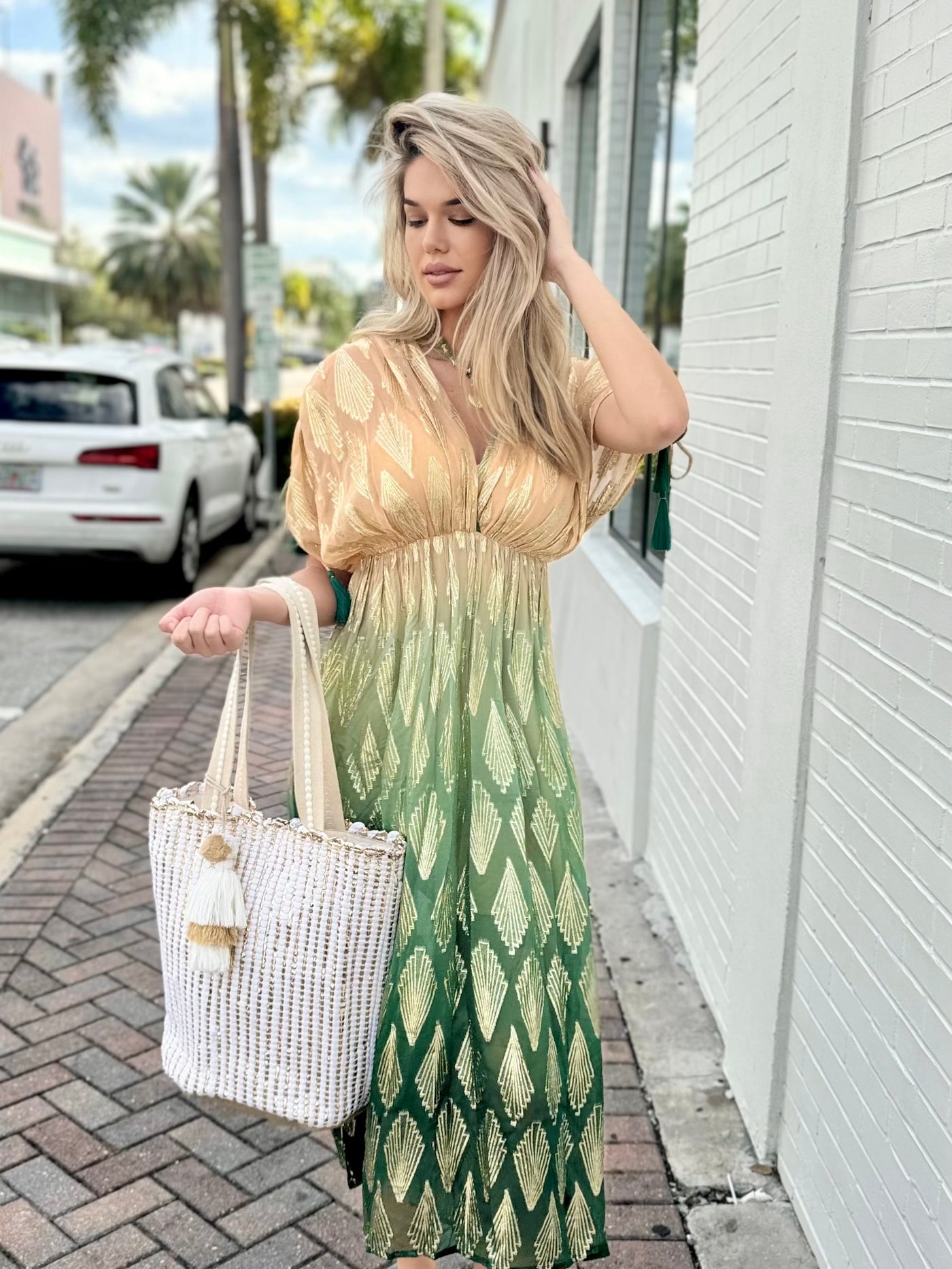 Golden Seashell Maxi Dress M/L Golden Seashell Maxi Dress M/L
