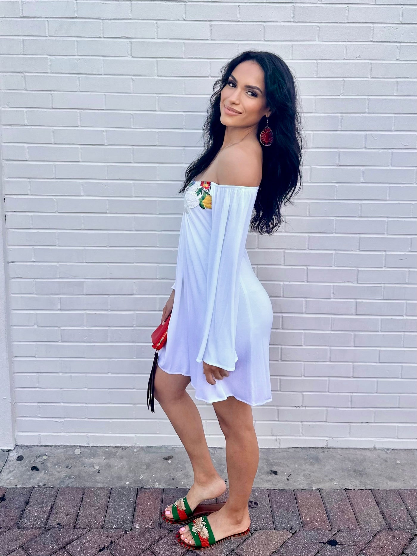 Caterina Off the Shoulder Mini Dress