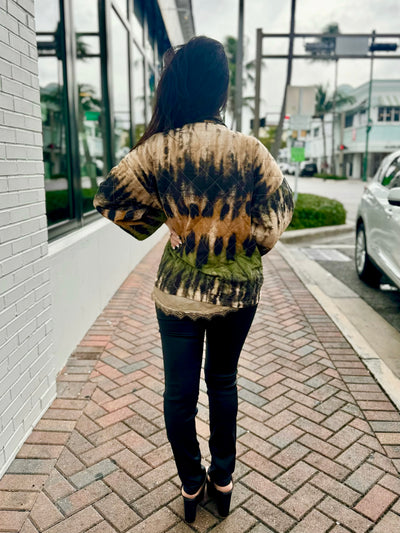 Army Tie Dye Quilted Jacket