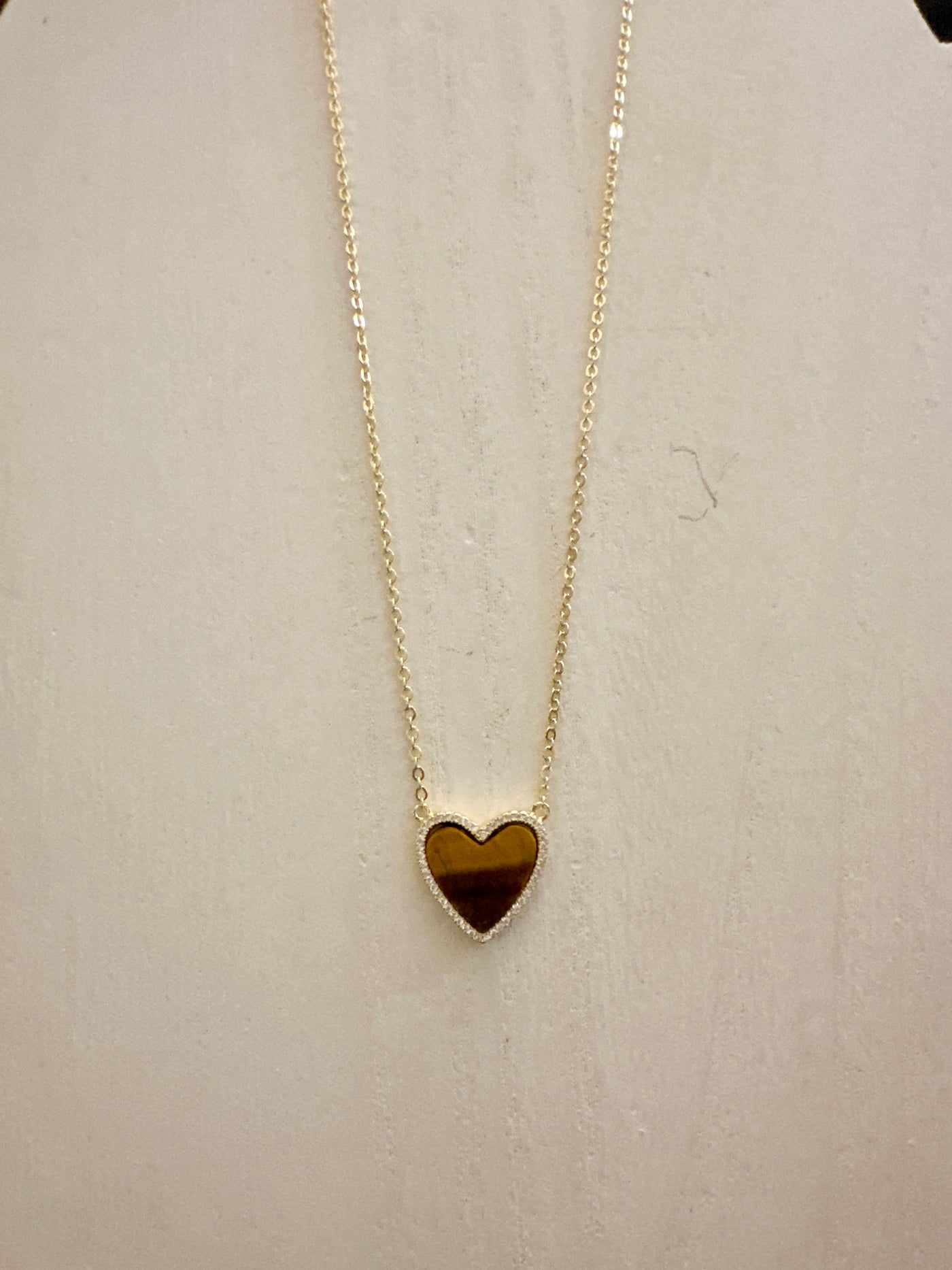 Tiger Eye Heart Necklace