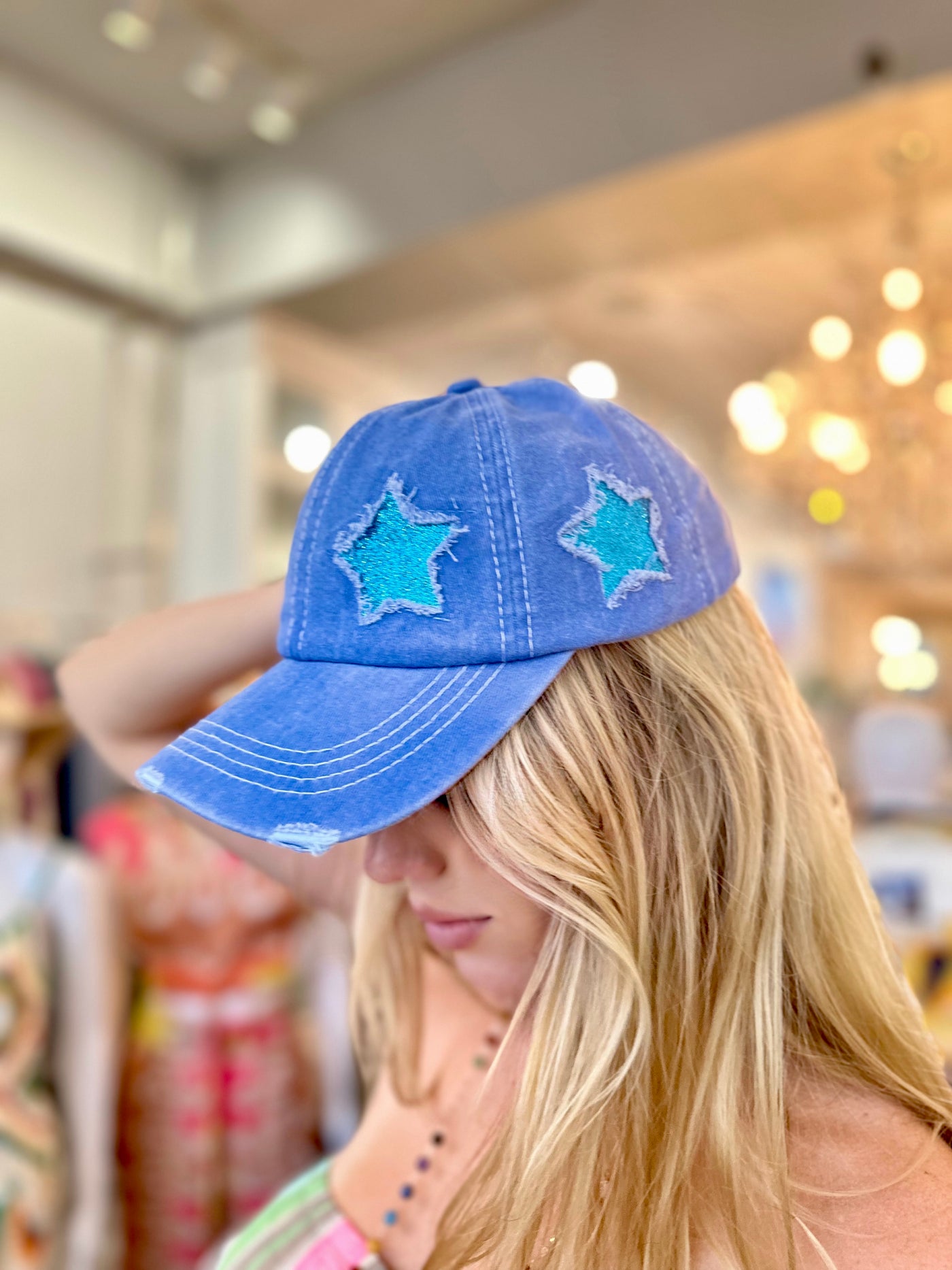 Glitter Star Baseball Hat