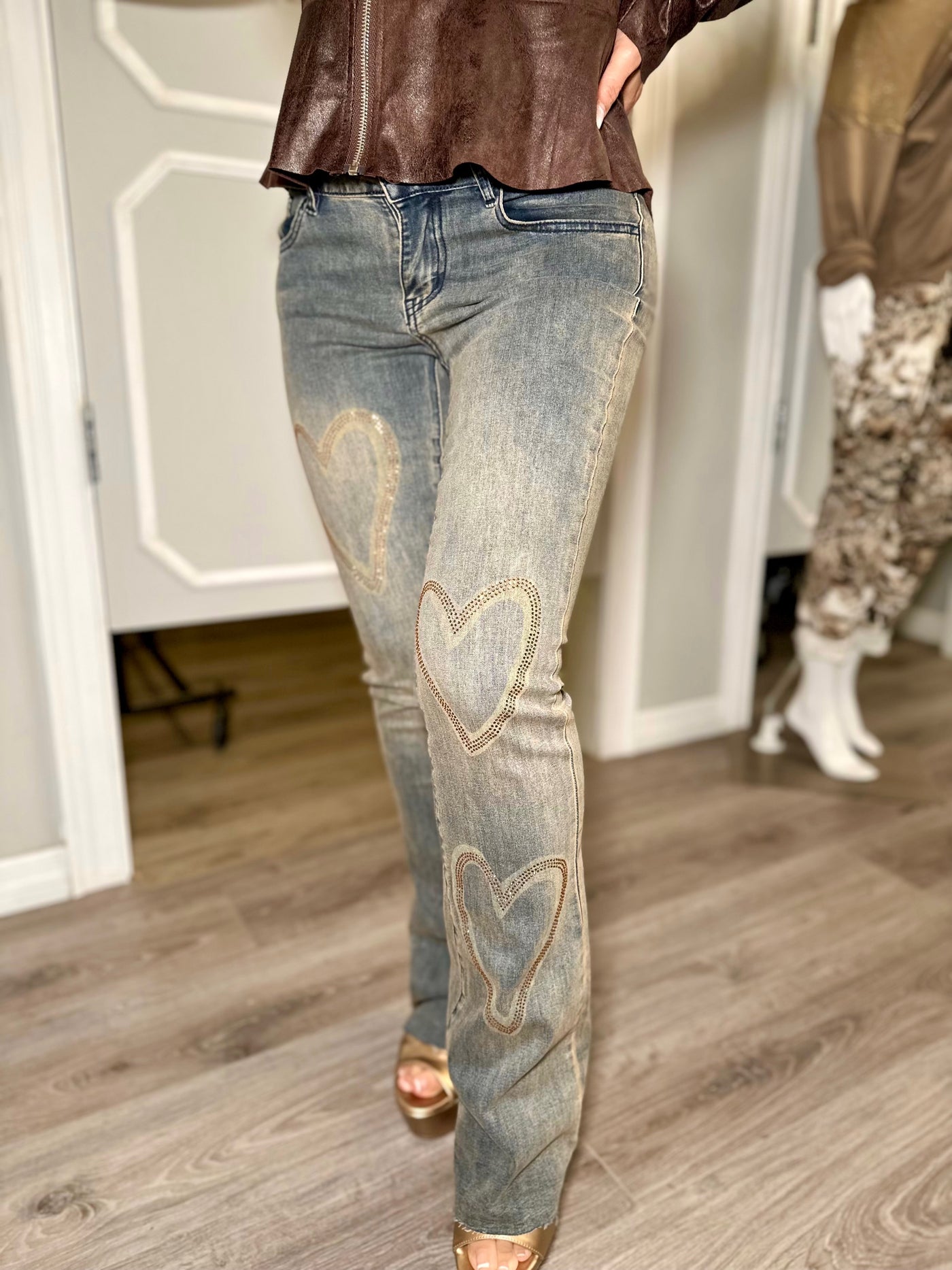 Golden Heart Jeans