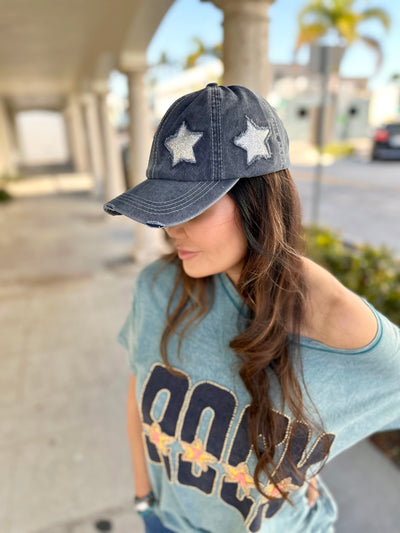 Glitter Star Baseball Hat