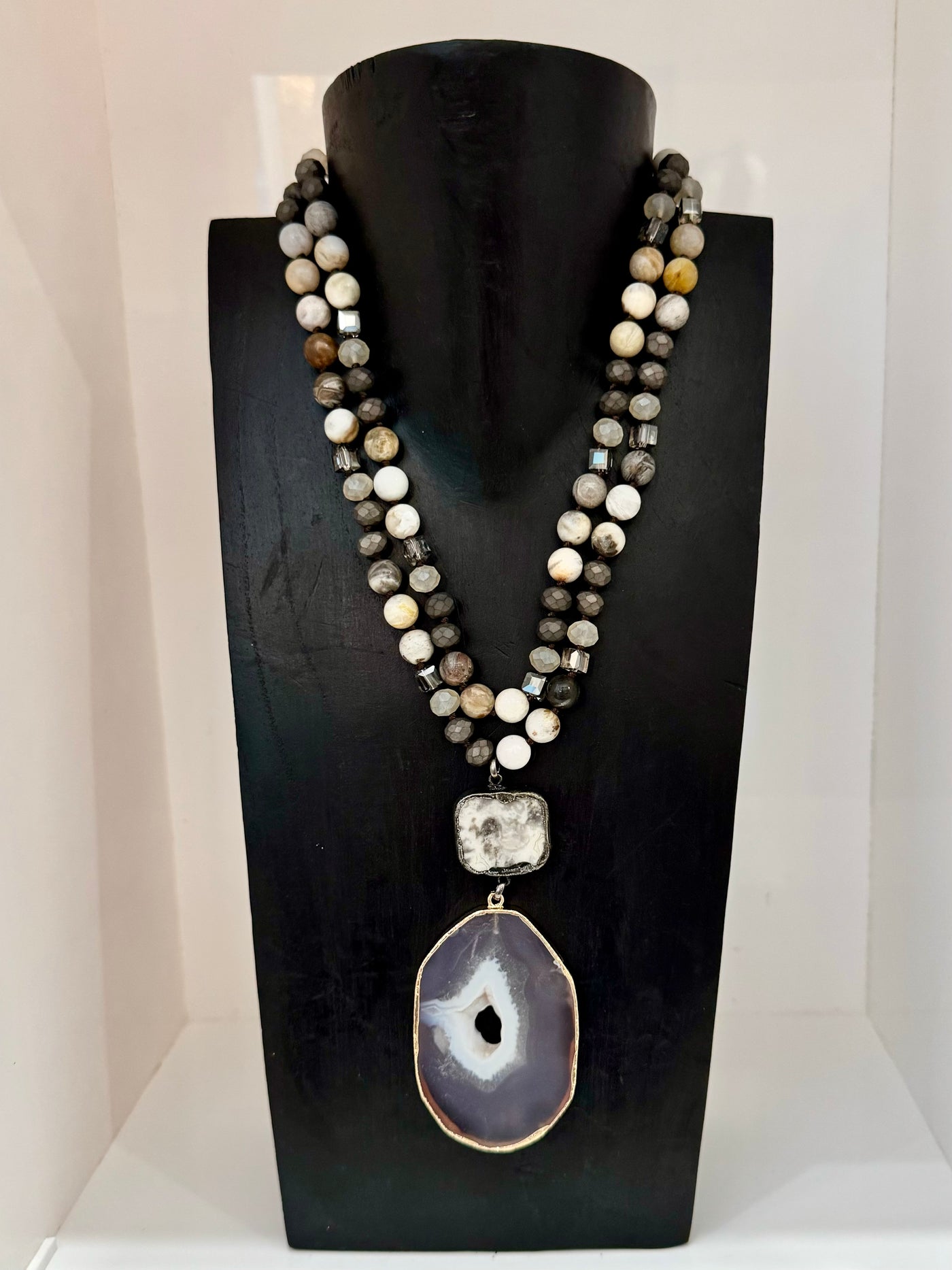 Madonna Druzy Stone Necklace