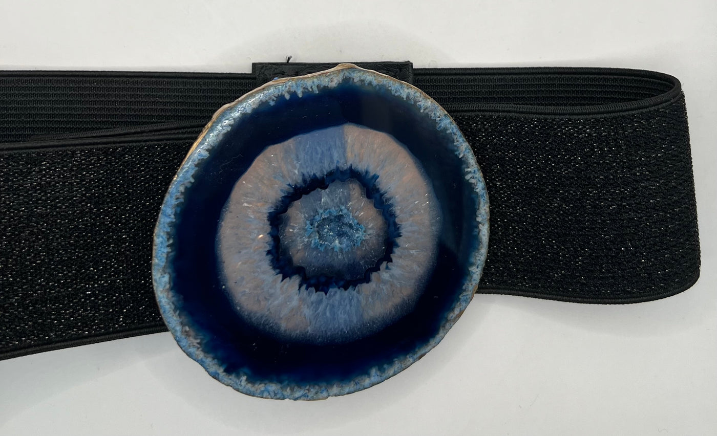 Indigo Agate Stone Stretch Belt