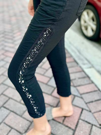 Zoe Glitter Jogger Pants