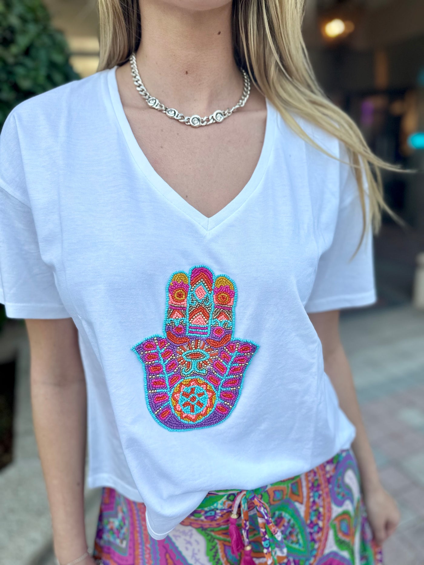 Beaded Hamsa T-Shirt