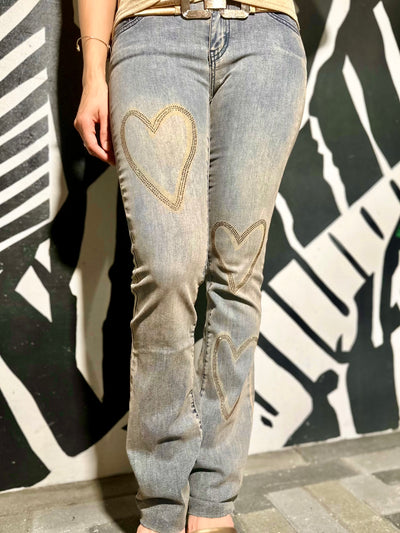 Golden Heart Jeans