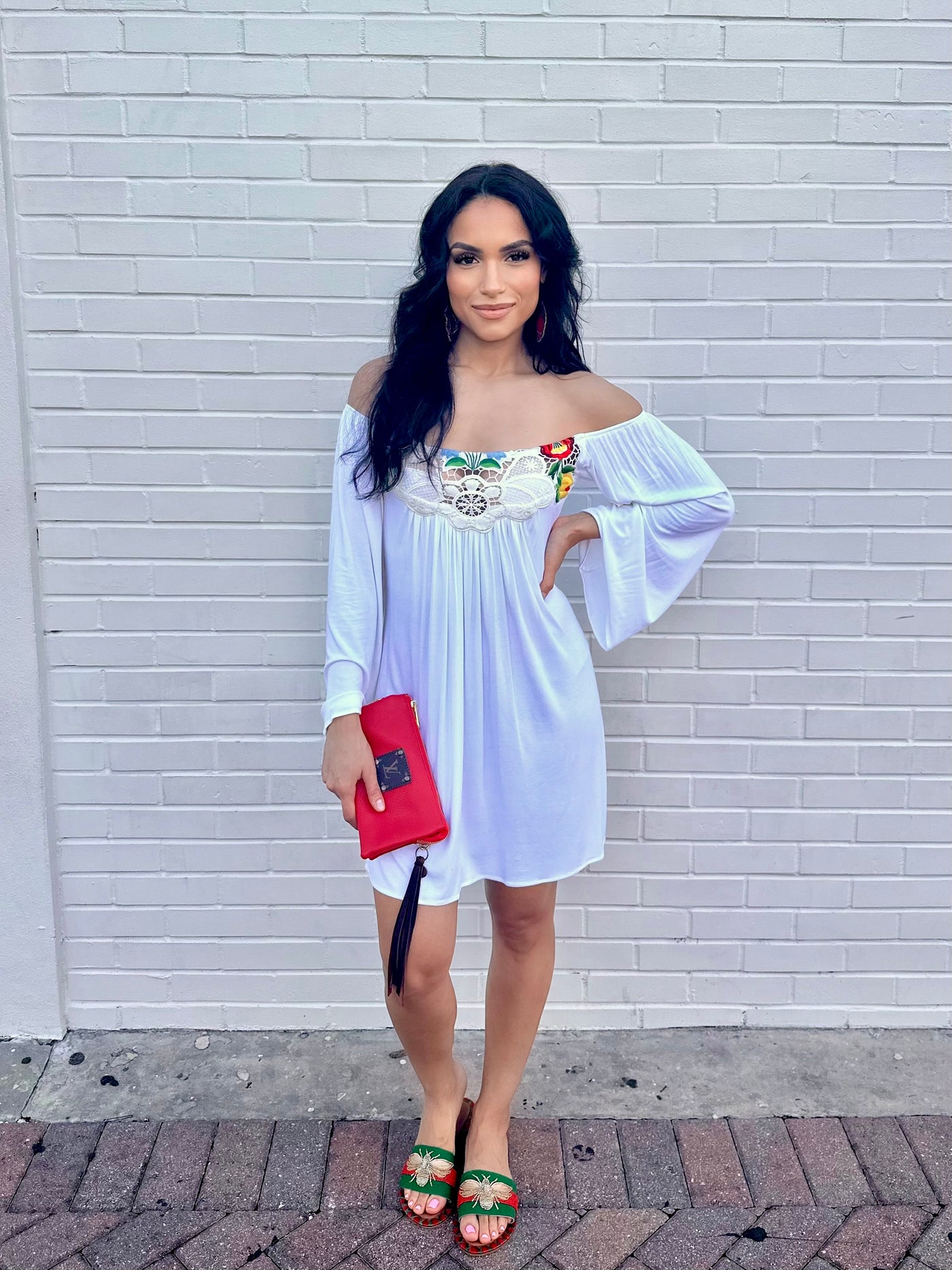 Caterina Off the Shoulder Mini Dress