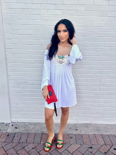 Caterina Off the Shoulder Mini Dress