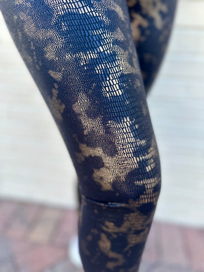 Golden Python Leggings