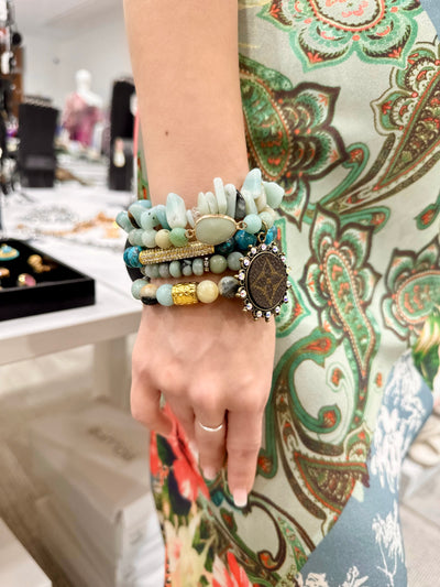 Olivia Upcycled Turquoise Bracelet Set
