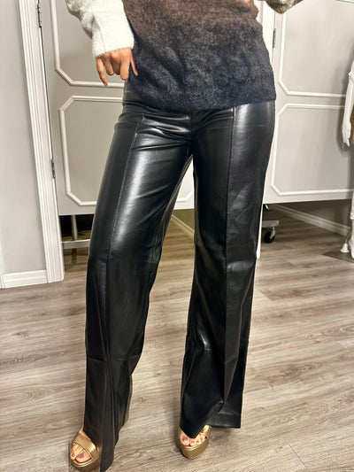 Luxe Flare Faux Leather Pants