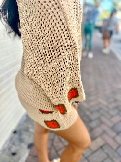 Apricot Jam Crochet Shorts