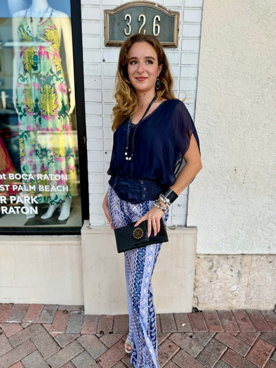 Blue Waterlily Tulum Pant