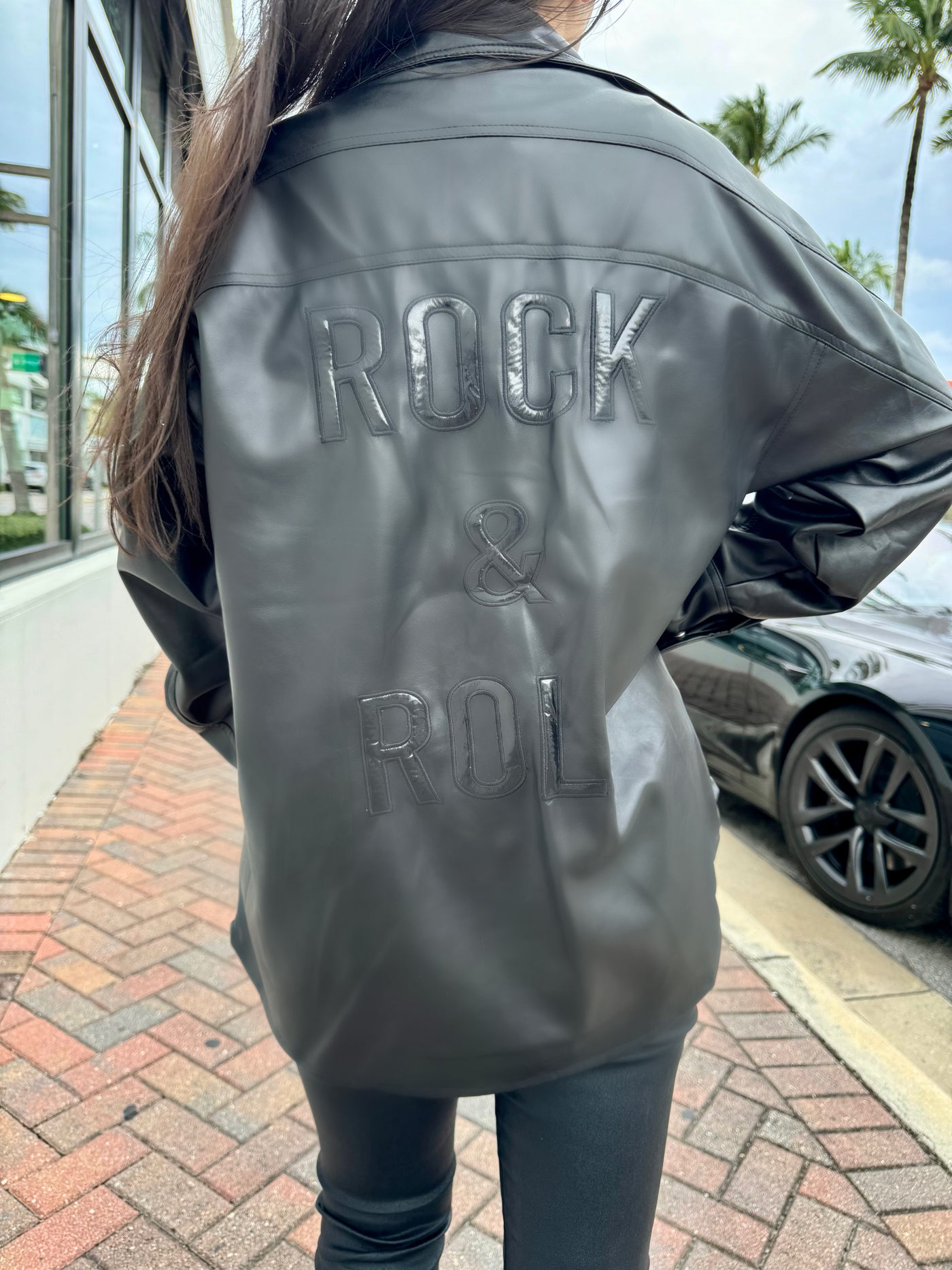 Rock & Roll Faux Leather Jacket